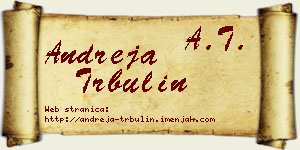 Andreja Trbulin vizit kartica
